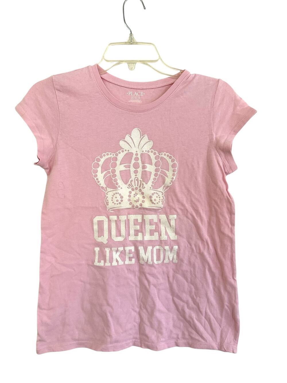 Children's Place "Queen Like Mom" graphic t-shirt pink size XL
